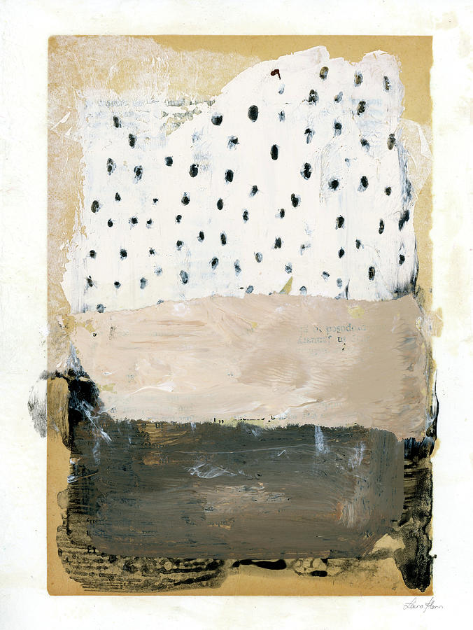 Abstract Mixed Media - Neutral Collage IIi by Laura Horn