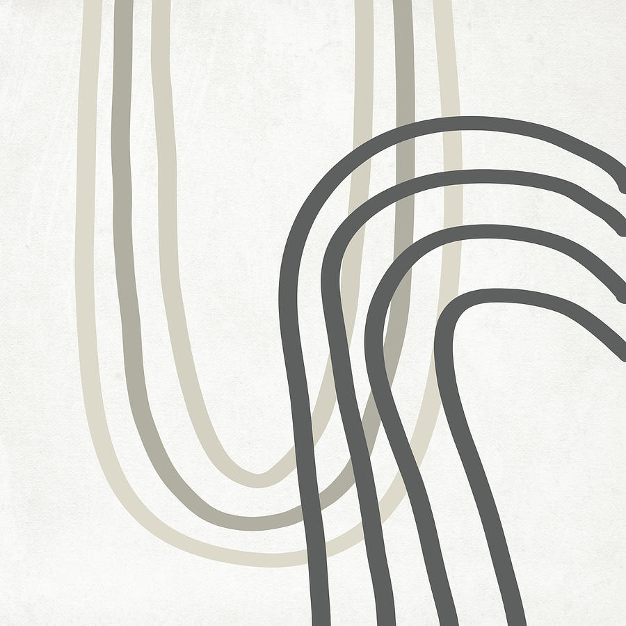 Abstract Digital Art - Neutral Curves by Sd Graphics Studio