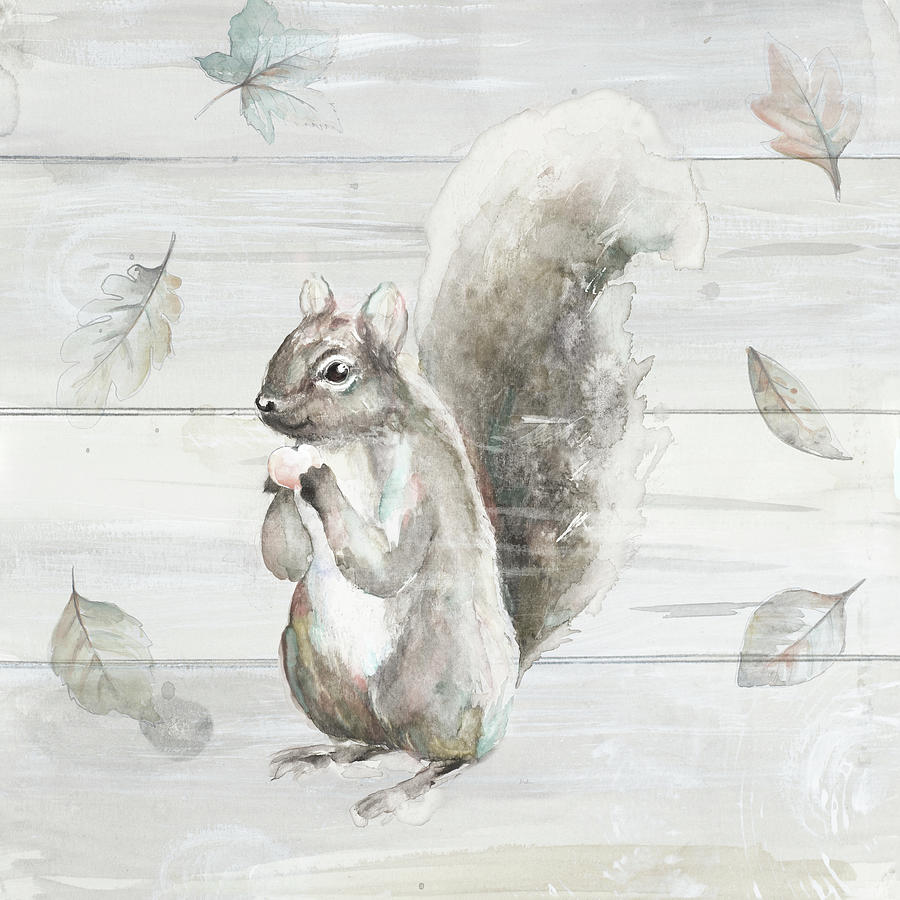 Animal Painting - Neutral Squirrel by Patricia Pinto