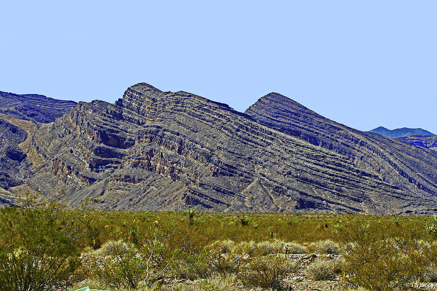 Nevada Layered Mountain Digital Art by Tom Janca