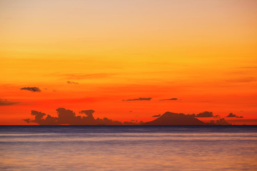 Nevis With Colorful Sunset Photograph by Michaelutech