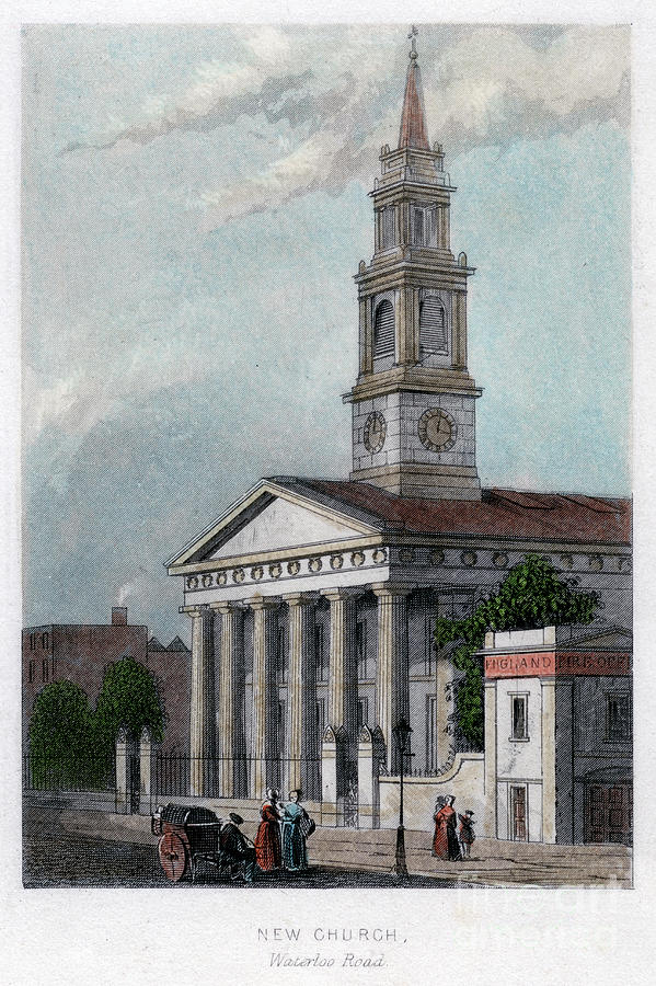 New Church, Waterloo Road, London Drawing by Print Collector