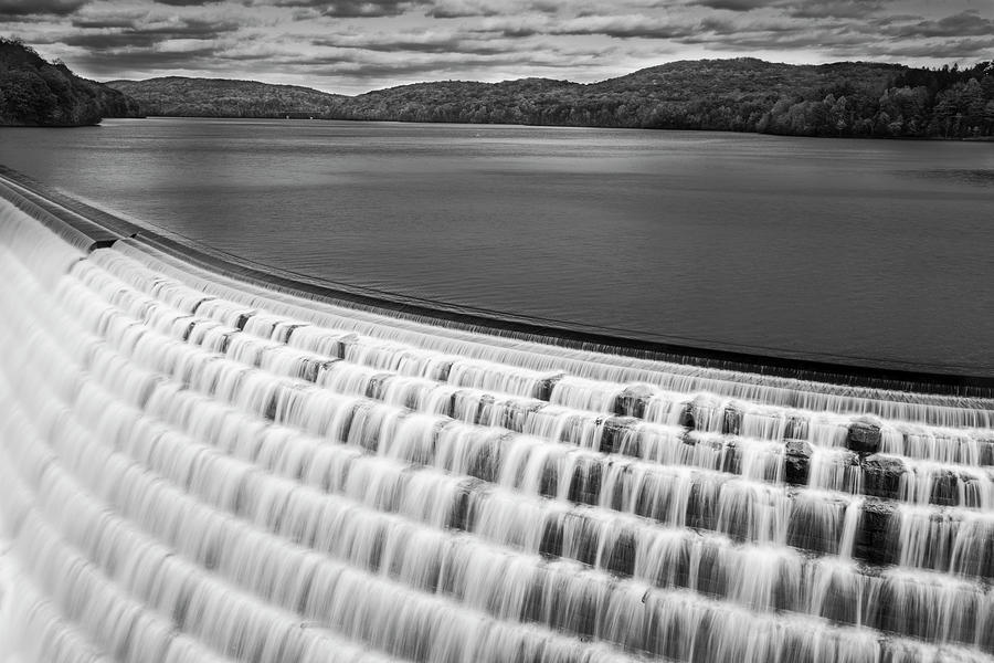 New Croton Dam  BW BW Photograph by Susan Candelario
