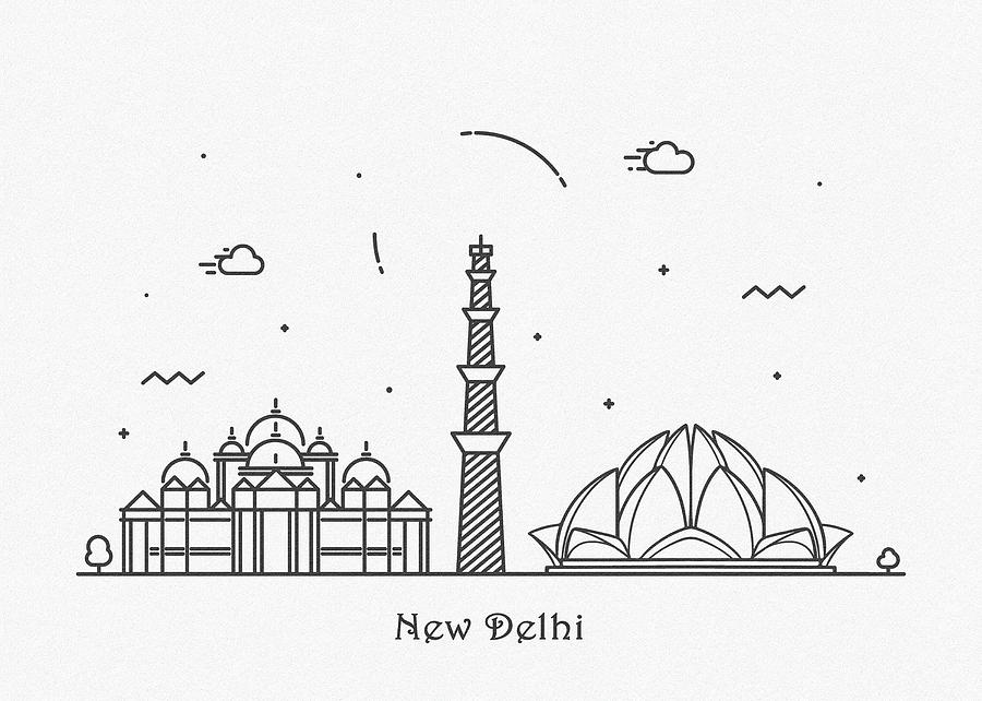 New Delhi Skyline Art Prints for Sale | Redbubble