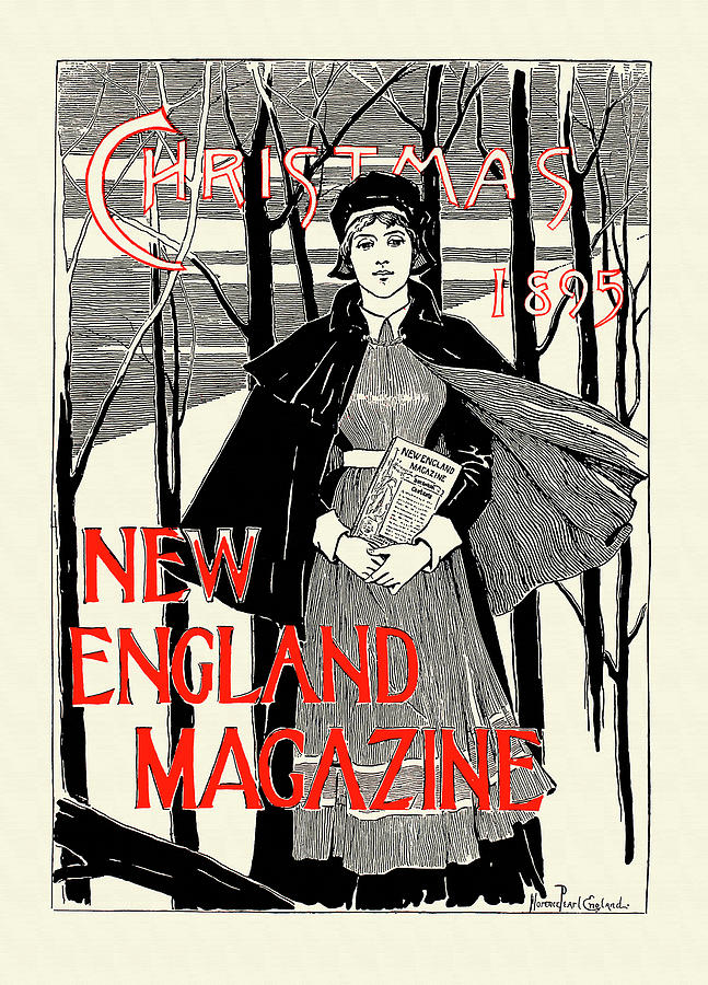 New England magazine Christmas 1895 Painting by 