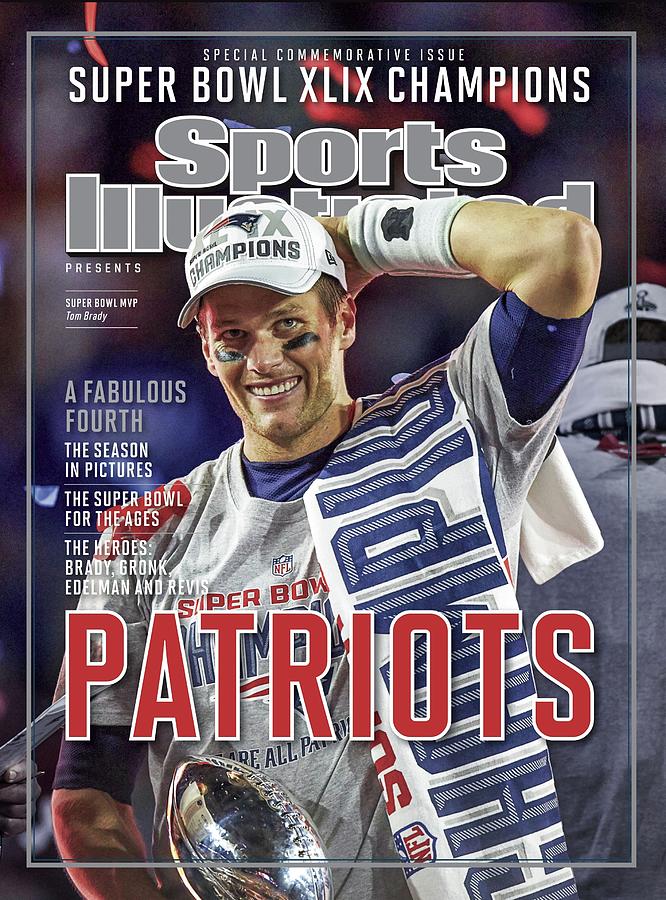 Vince Lombardi Trophy Photograph - New England Patriots Qb Tom Brady, Super Bowl Xlix Champions Sports Illustrated Cover by Sports Illustrated