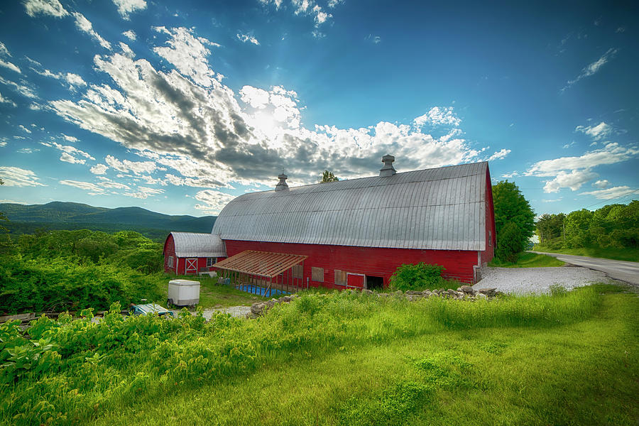 New England Red Barn - Vermont Photograph by Joann Vitali