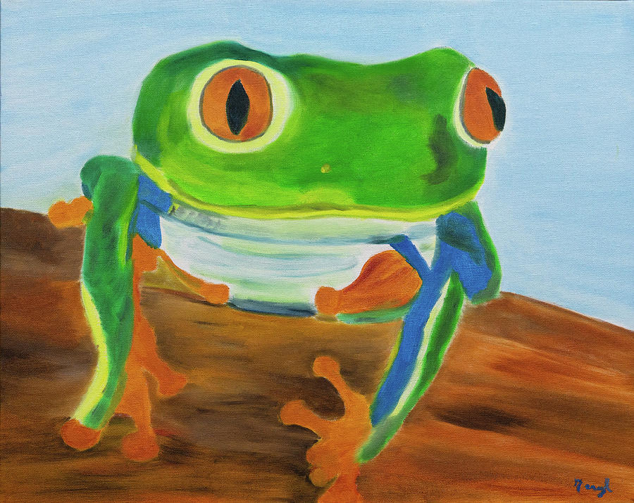 Emerald Frog Prince Painting By Meryl Goudey - Fine Art America