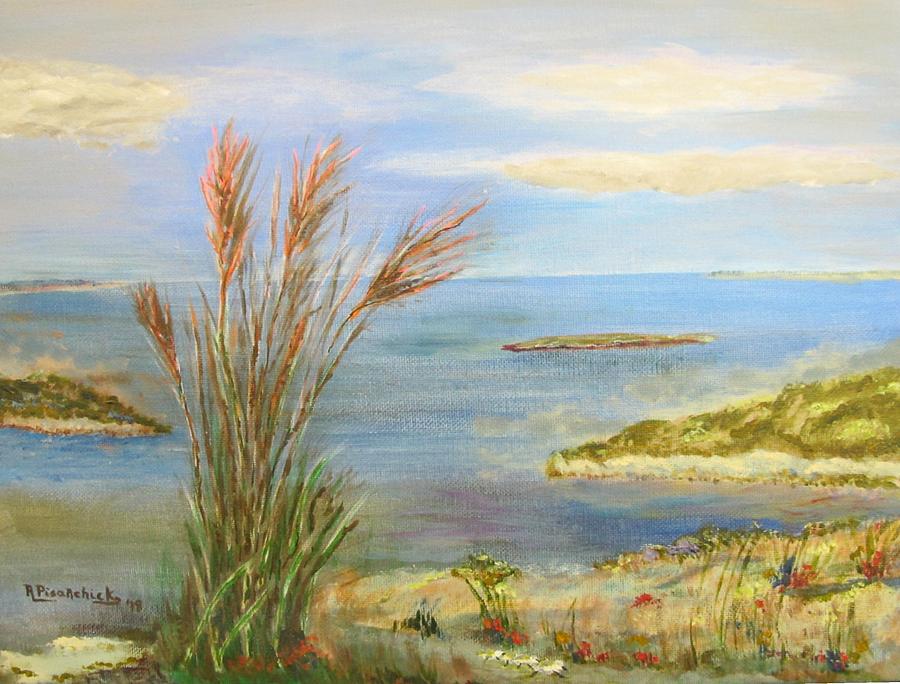 Seascape Painting - New Jersey Bird Sanctuary by Rosita Pisarchick Seascape Painting - New Jersey Bird Sanctuary by Rosita Pisarchick