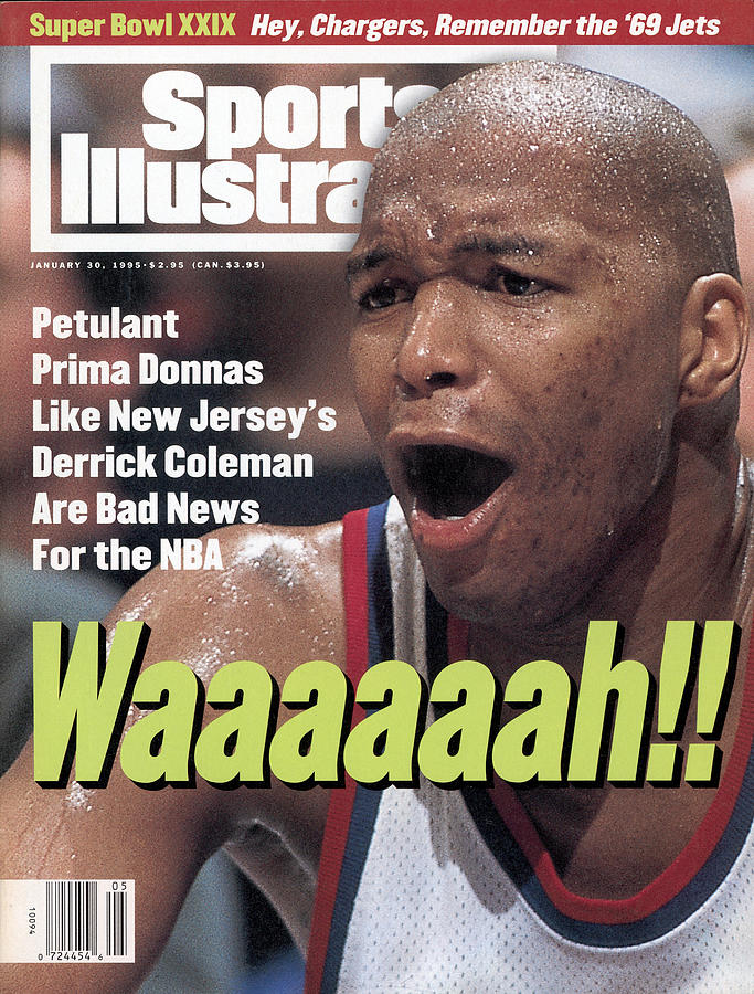 New Jersey Nets Derrick Coleman Sports Illustrated Cover Photograph by Sports Illustrated