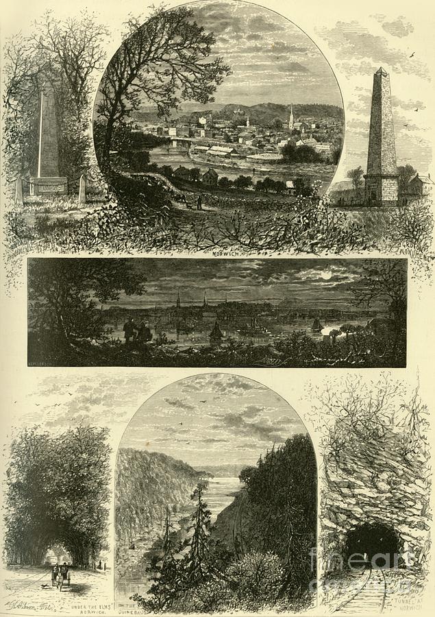 New London And Norwich Drawing by Print Collector