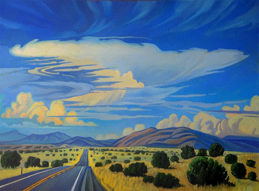 Landscape Painting - New Mexico Cloud Patterns by Art West