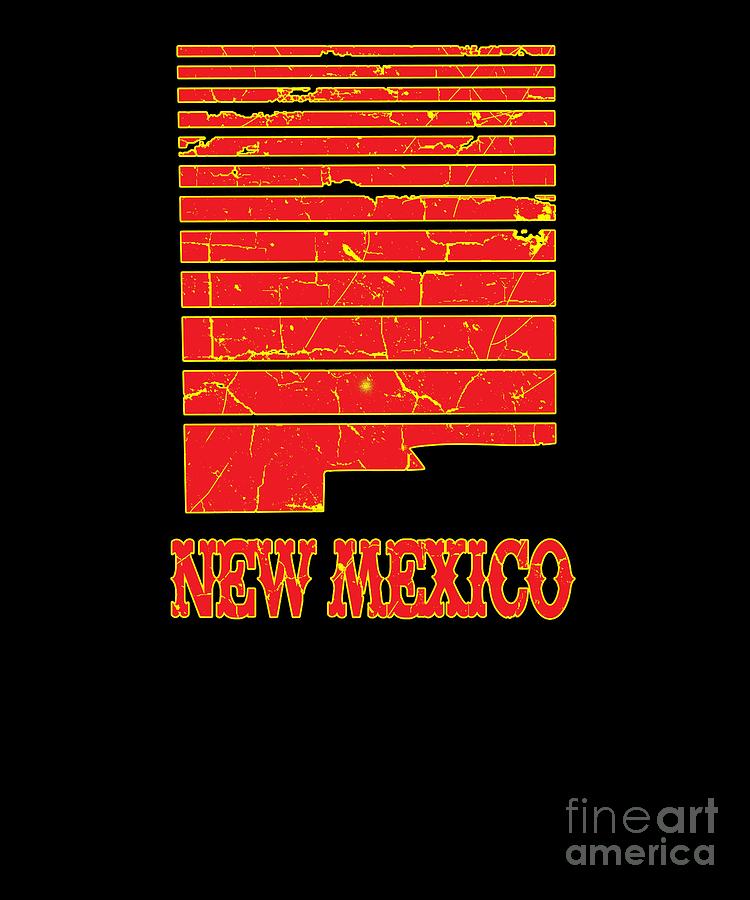 Albuquerque Digital Art - New Mexico Fading State Grunge Distressed by Henry B