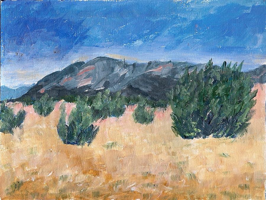 Junipers Painting - New Mexico Mountains by Elizabeth Lane