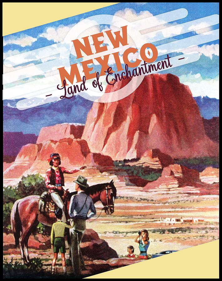 New Mexico Travel Poster Drawing by Willard Andrews