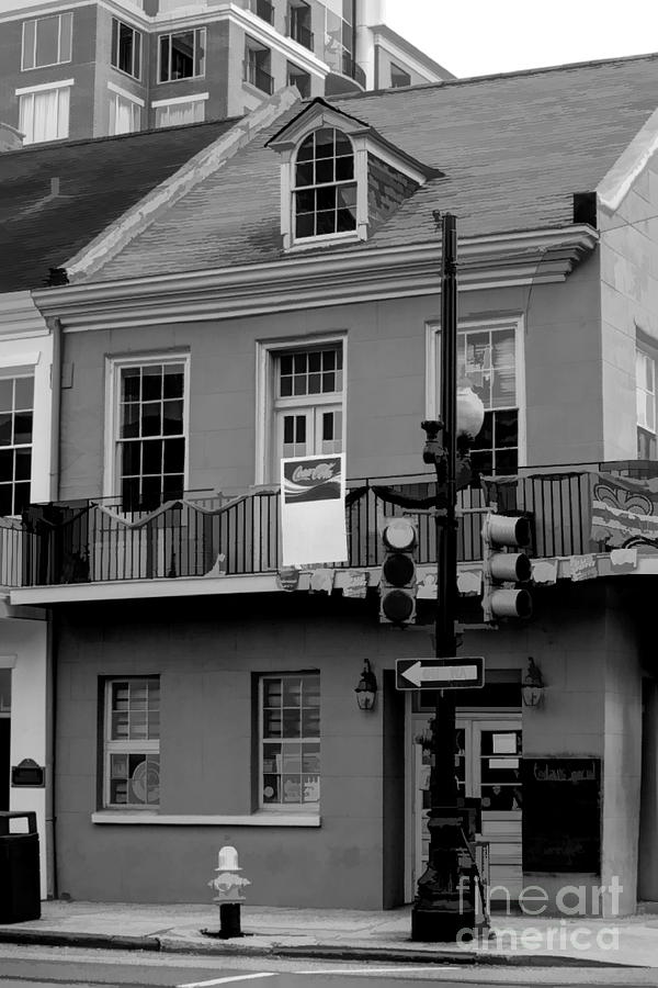 New Orlean Black White Downtown Home  Photograph by Chuck Kuhn