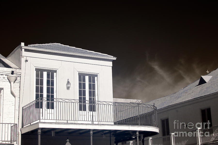 New Orleans Balcony View Infrared Photograph by John Rizzuto