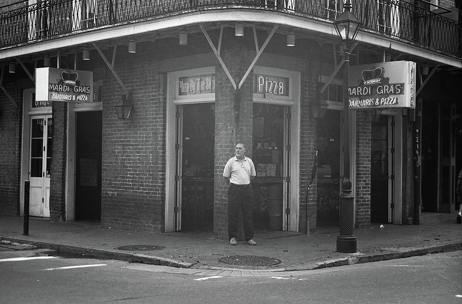 New Orleans - Bourbon Street 2004 BW #47 Photograph by Frank Romeo
