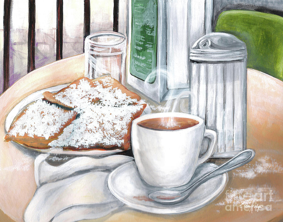 New Orleans Painting - New Orleans Cafe du Monde by Elaine Hodges