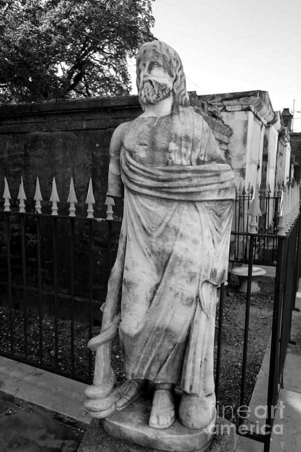 New Orleans Cemetery Statue Photograph by Susan Carella