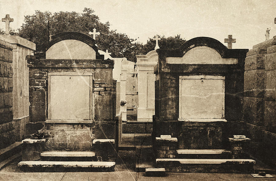 New Orleans Cemetery, Vintage Style Photograph by Parkerdeen
