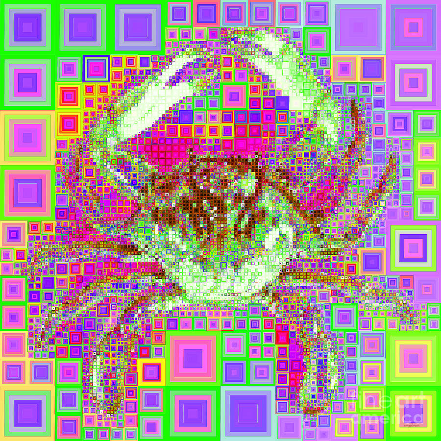 New Orleans Louisiana Bayou Blue Crab in Abstract Squares 20190203 p55 Photograph by Wingsdomain Art and Photography