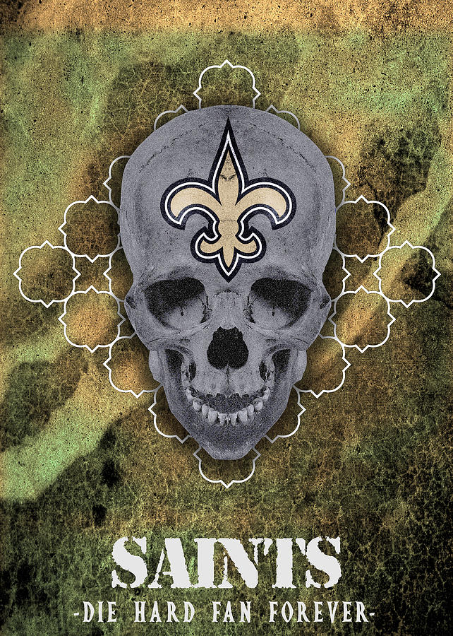 New Orleans Saints Skull T-Shirt