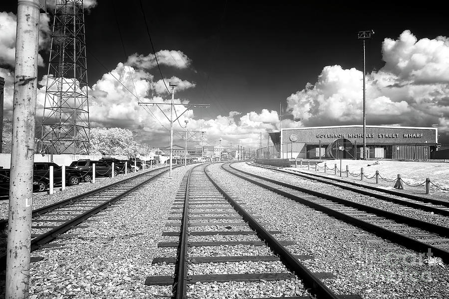 New Orleans Train Tracks Infrared Photograph by John Rizzuto
