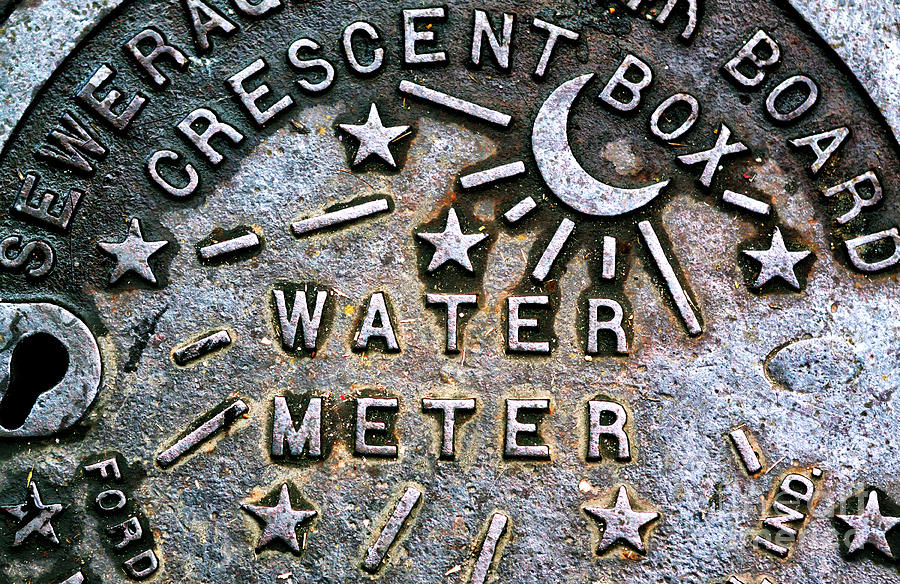 Lids Photograph - New Orleans Water Meter Cover by John Rizzuto Lids Photograph - New Orleans Water Meter Cover by John Rizzuto