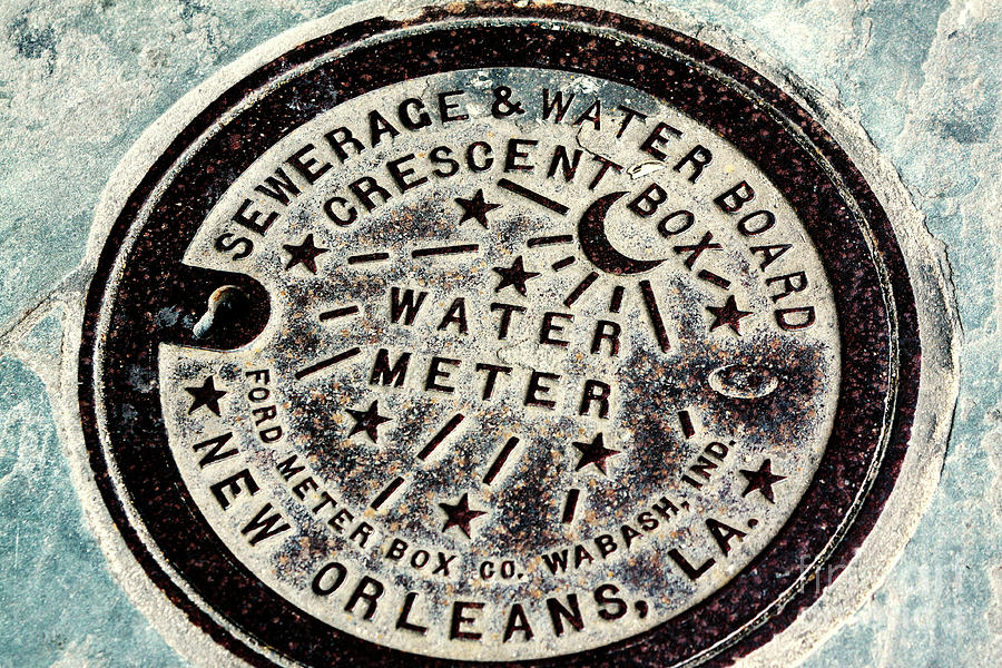 New Orleans Water Meter Vintage Photograph by John Rizzuto
