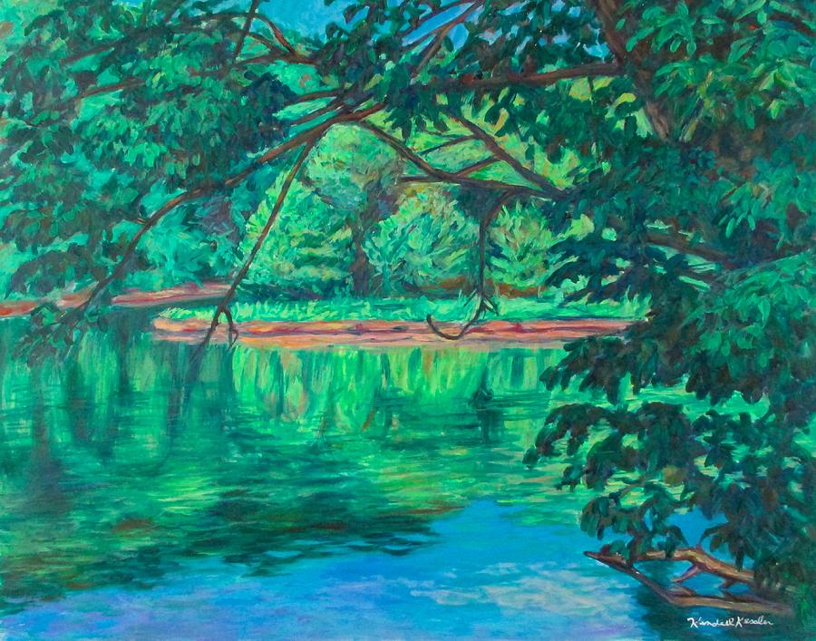 New River Reflections Painting by Kendall Kessler