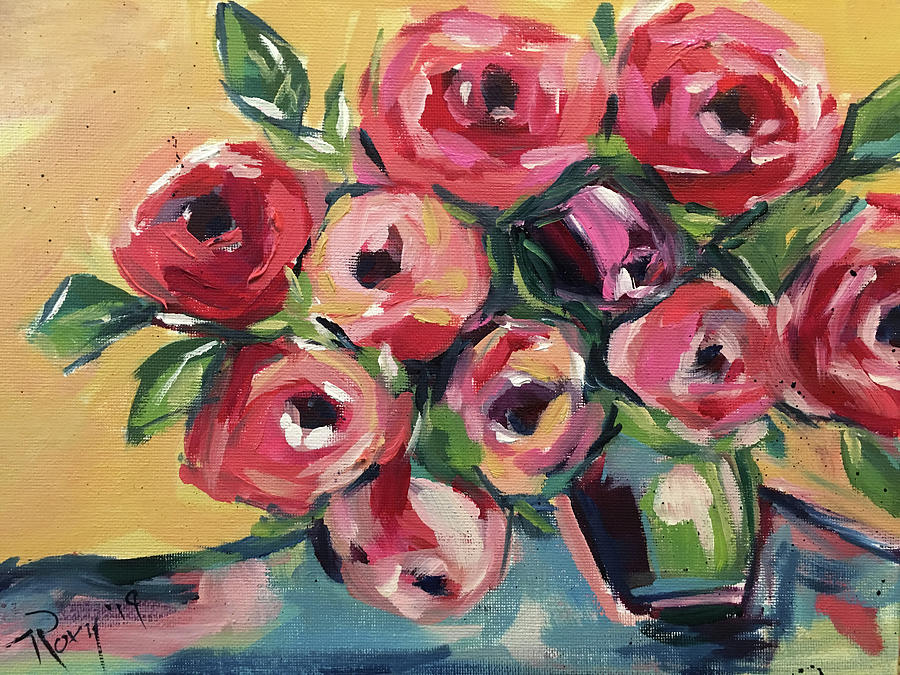 New Roses Painting by Roxy Rich