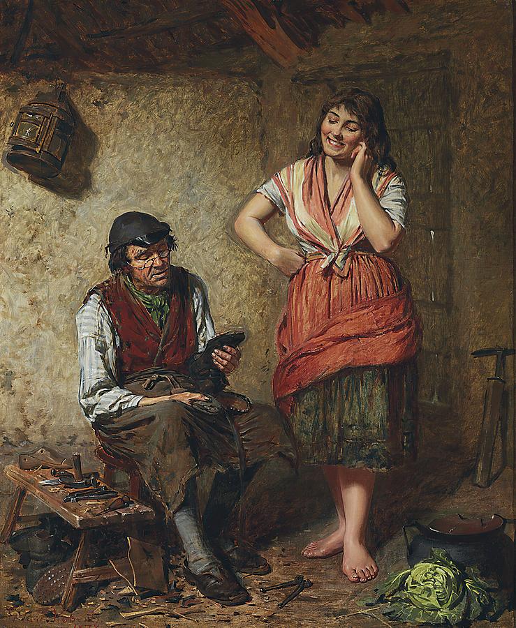 Tool Painting - New Shoes by Edwin Thomas Roberts