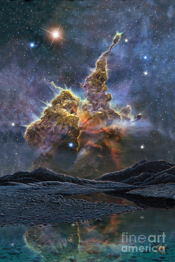 Astronomy Painting - New Stars For Carina by James Hervat Astronomy Painting - New Stars For Carina by James Hervat