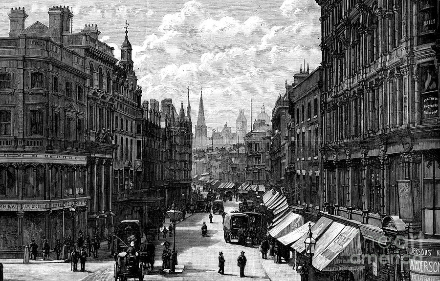 New Street, Birmingham, West Midlands Drawing by Print Collector