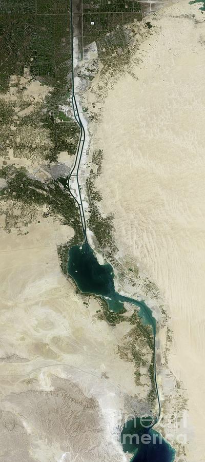 New Suez Canal Photograph by Nasa/science Photo Library