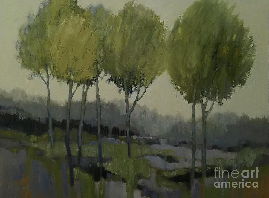 New Trees Painting by Mary Hubley