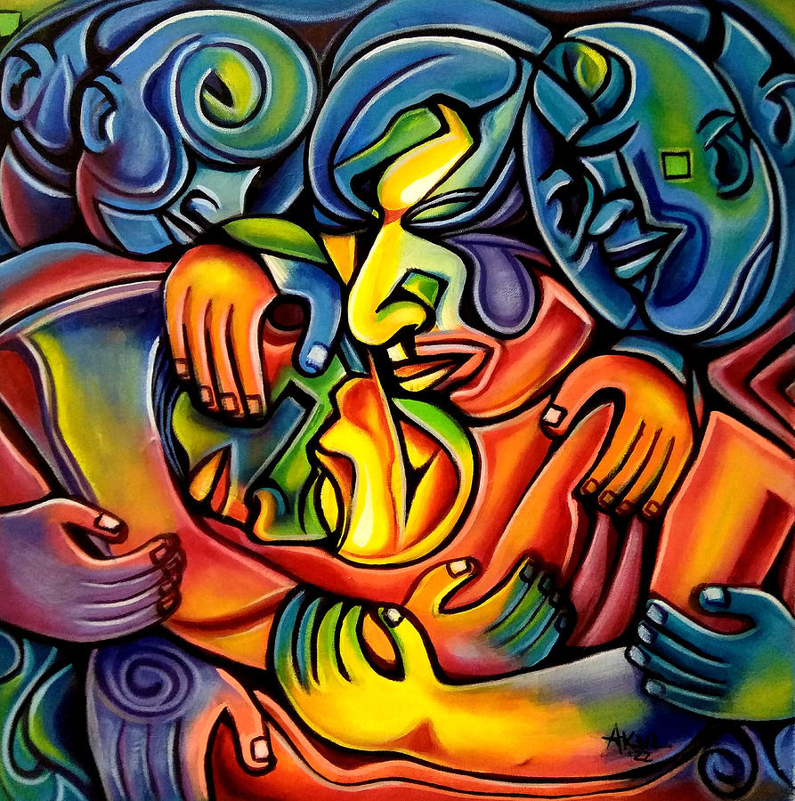 Tribal Family Painting By Arison Kul - Fine Art America