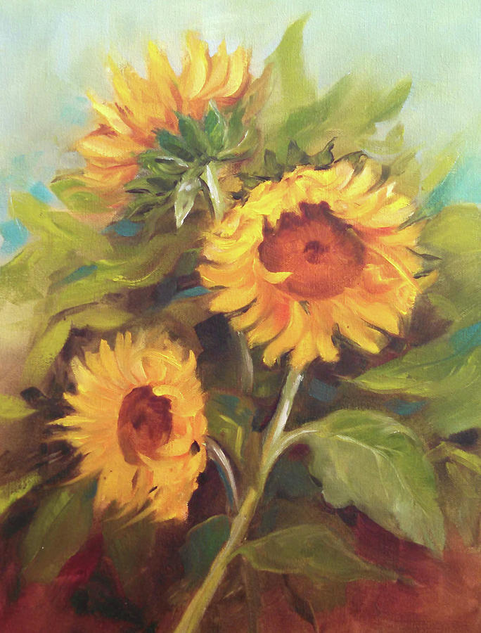 Sunflowers Painting by Francine Bizal - Fine Art America