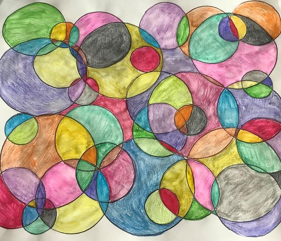 Circles of color Drawing by Peggy Schubert - Fine Art America