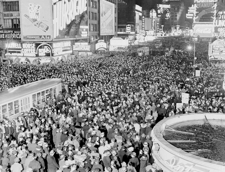 New Years Eve Is Filled With People In Photograph by New York Daily News Archive