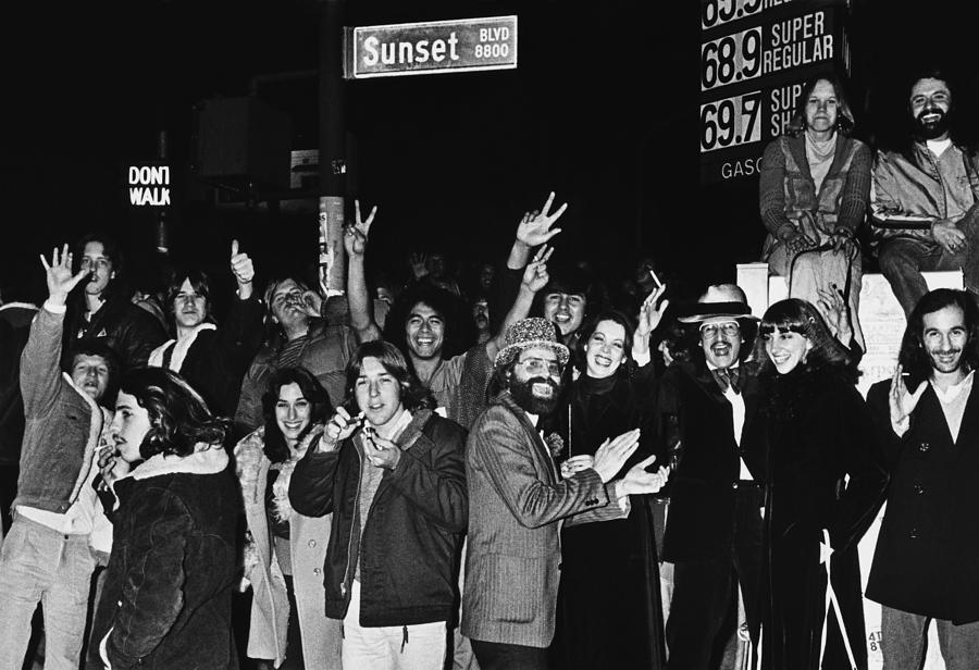 New Years Eve On Sunset Blvd Photograph by George Rose