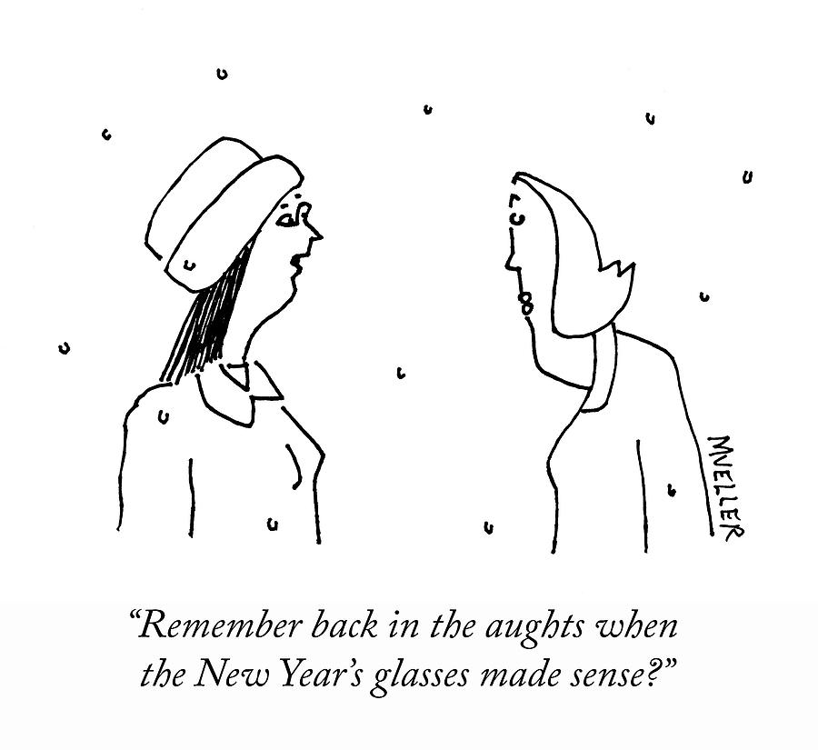 New Years Glasses Drawing by Peter Mueller New Years Glasses Drawing by Peter Mueller