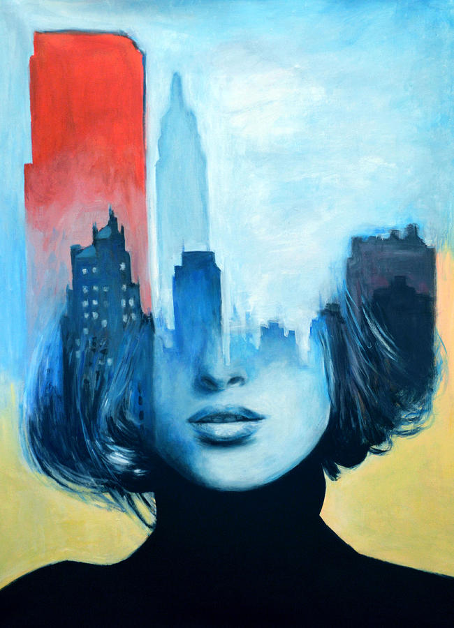New york Blend Painting by Escha Van den bogerd