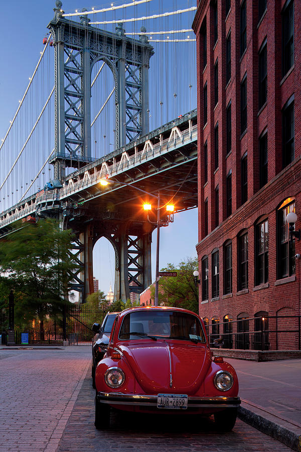New York, Brooklyn, Manhattan Bridge Digital Art by Massimo Ripani