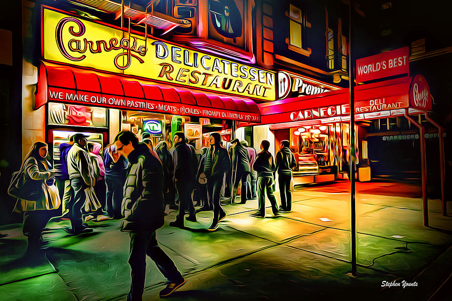 Empire State Building Digital Art - New York Carnegie Deli by Stephen Younts