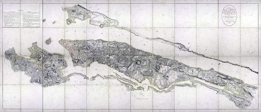 New York City Map, 1782 Painting by Granger