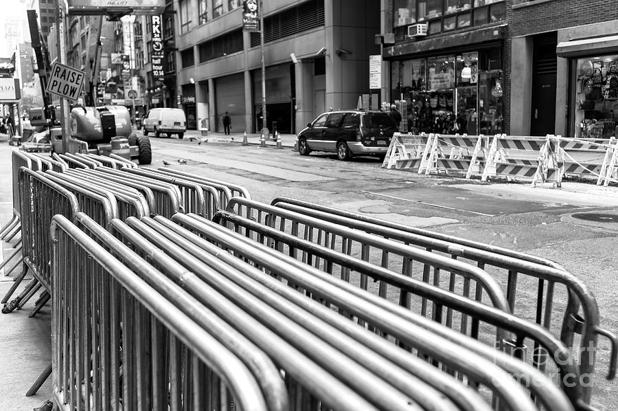 New York City Barricade Lines Photograph by John Rizzuto