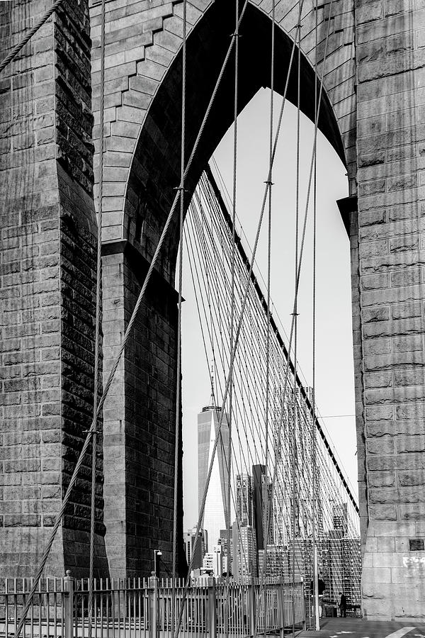 New York City, Brooklyn Bridge Tower Arch Digital Art by Lumiere