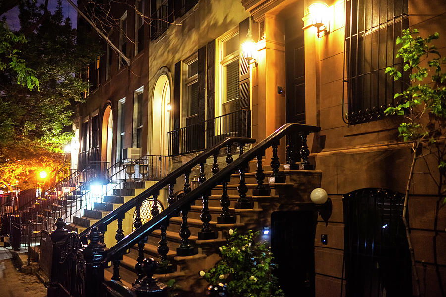New York City Brownstones  Hells Kitchen Chelsea NY Photograph by Toby McGuire